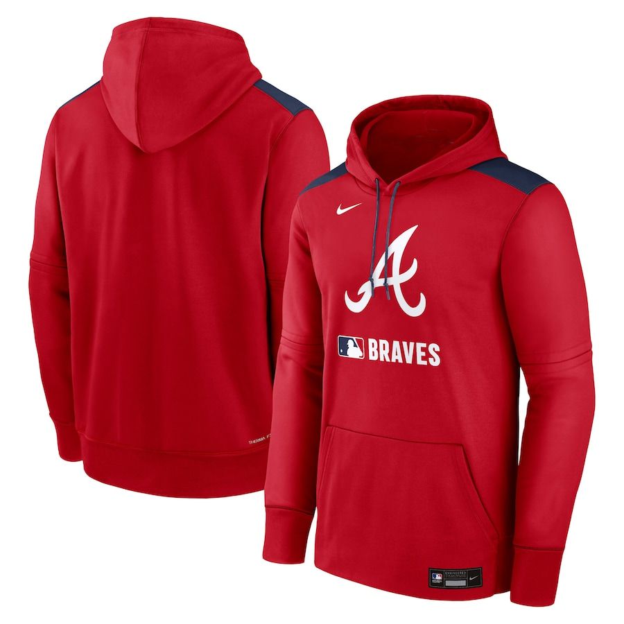 Men 2025 MLB Atlanta Braves Red Nike hoodie style 1->atlanta braves->MLB Jersey